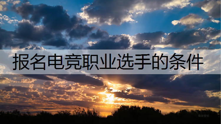 报名电竞职业选手的条件